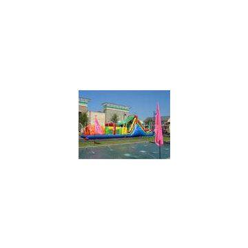 Commercial grade rainbow inflatable obstacle course
