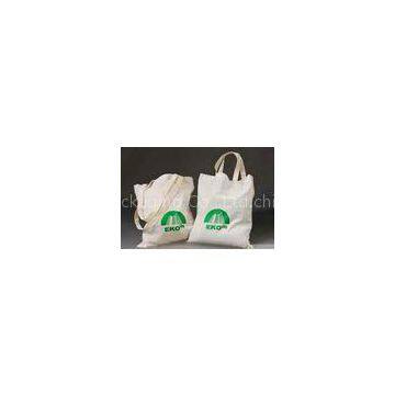 Custom Logo Printed TC Plain Cotton Carrier Bags / Cotton Tote Bags For Shopping and Packaging