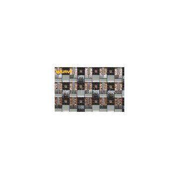 Colorful Heat Resistant Glass And Metal Mosaic Tile For Bathroom Walls