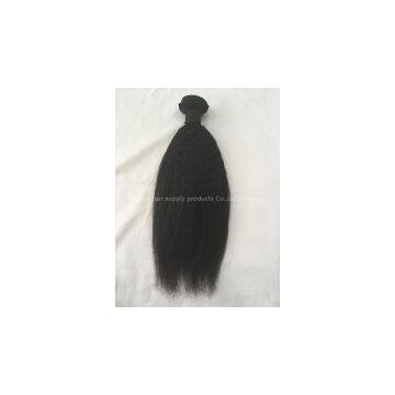 kinky straight virgin Malaysian human hair weft factory wholesale