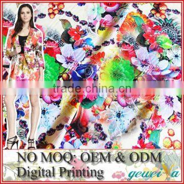 No MOQ OEM Digital Printing Knitted Cotton Textile Fabric