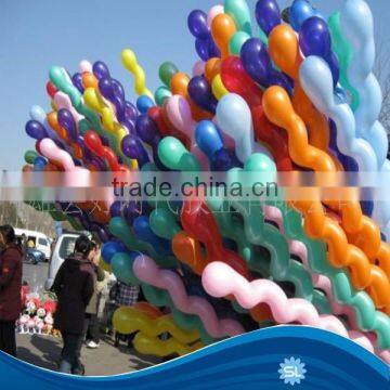 Hot sale Screw Twisted Shaped Latex Balloon