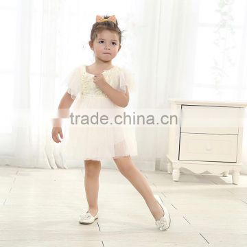 The newest design for Whole girls lace soild color cute nice dress baby girl summer dress