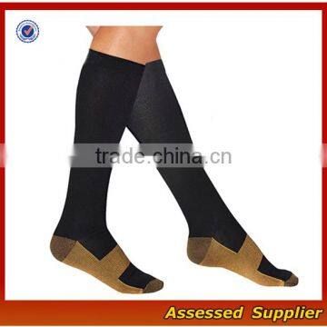 FXS160/ High Quality Custom Antibacterial Antiodor Copper Compression Socks