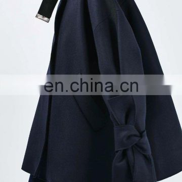 Funnel Taped Jacket Fashion Style wool cape women oversized winter coats 2016