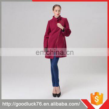 Woman'S Geometric Figure Designed Woolen Winter Coat European -American Style Coats