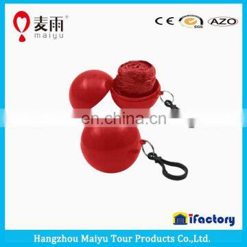 Red color disposable Ball raincoat with Ball packing