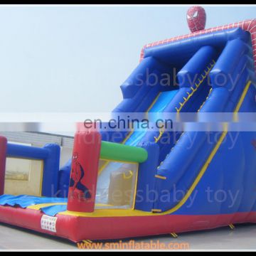 Inflatable spiderman slide,slide for kids and adults,commercial inflatable cartoon slide