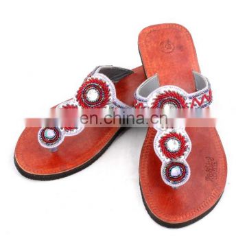 RH05 WOMEN LEATHER MOROCCAN STYLE HANDMADE SANDAL SLIPPER INDIAN TOE STRAP