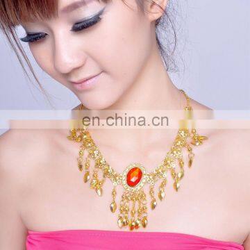 BestDance New Tribal Jewelry Belly Dance Costume NECKLACE Danse golden coins