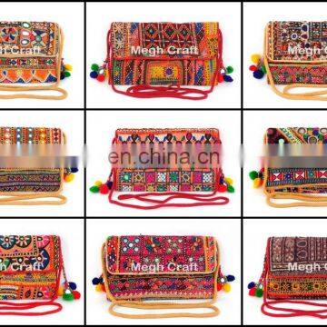 Vintage Banjara Clutch Bag-Gypsy Banjara Clutch Purse-Tribal Embroidered Clutch Bag- Vintage Handmade Purse