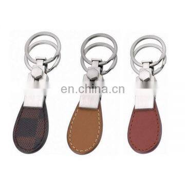 ELEGANT CUSTOM LOGO HIGH CLASSIC DIY LEATHER KEYCHAIN