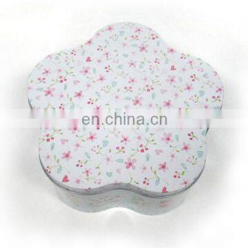 Flower shape packing tin