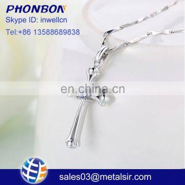 925 silver cross rosary accessories, religious cross with diamond