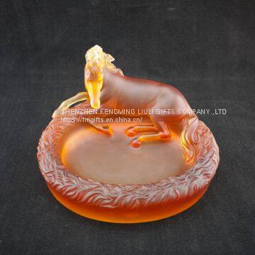 Latest Crystal Horse Ashtray as Business Gifts for Decoration