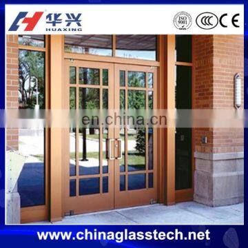 CE certified toughened glass aluminum shop front door