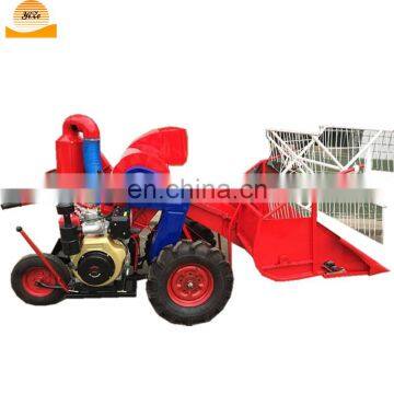 Walking tractor mounted combine grain harvetser threshing bagging machine