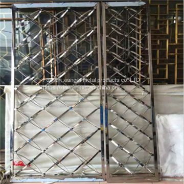 JYFQ0039 China factory stainless steel gold titanium laser cut partition