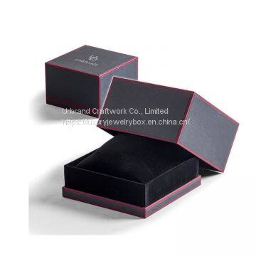 Custom Lid And Base Deep Black Printing Watch Paper Box Cheap Watch Packaging Box With Custom Logo