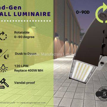 IP65 Rated Outdoor 25 Watt Led Wall Packs for Floodlights, 100-277vac, Replacing 75 MH Wall Lights