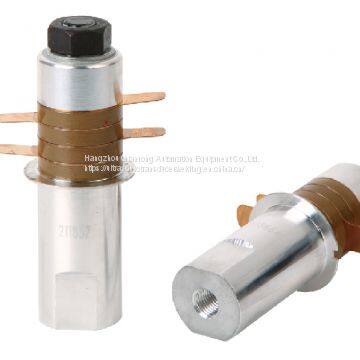 25mm Diameter Ceramic Miniature Ultrasonic Transducer 28khz  For Tea Bag Welder