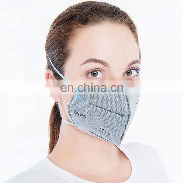Filtering Activated Carbon Foldable Mask Anti-smoke Half Face Masks With Aluminum Nose Clip photo-3