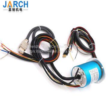 Gigabit Video slip ring 12.7mm through bore 1000M Base T Ethernet slip rings