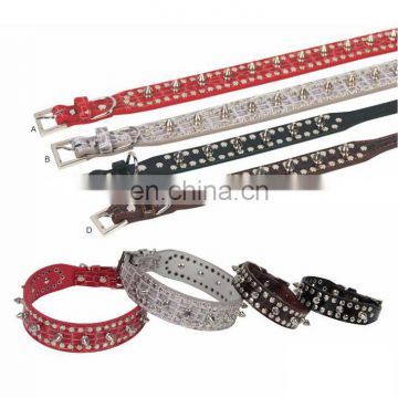 Professional Chinese Manufacture Adjustable Supply Luxury Leather Dog pet Neck Collar