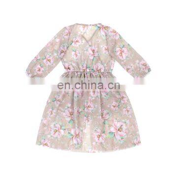 2019 New Arrival Chiffon Flyaway Romper Floral Flower Printed Baby Little Girls Romper Whosale Price Baby Jumpsuit photo-6