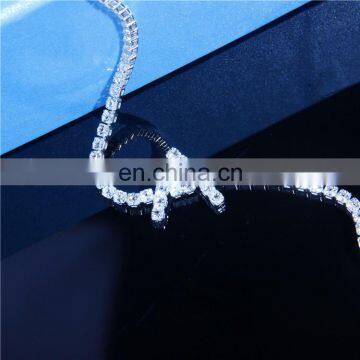 Браслет с именем из 26 букв, индивидуальный теннисный браслет, браслет с буквами и кристаллами, браслет для лодыжки