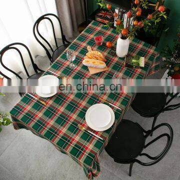 Dust Proof Checker Table Cover Tablecloth Linen Christmas Table Cloth photo-6