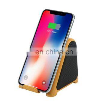 Induction Speaker With Qi Wireless Charger Charging Pad Dock Stand 5W Quick Charge Speaker photo-6