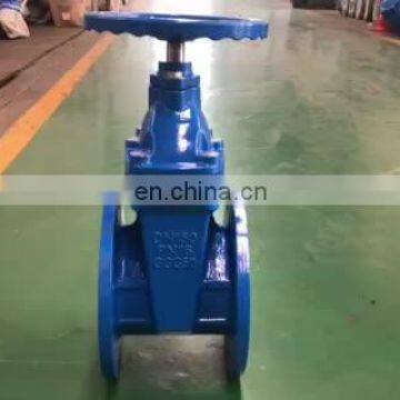 DN150 PN16 ggg50 cast iron flange sluice gate valve resilient soft seat ductile iron 6 inch gate valve