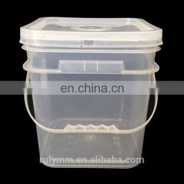 wholesale 2 gallon clear plastic pail custom food pail