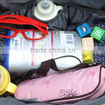 Custom Portable Fashion Diaper Bag With Changing Mat photo-6