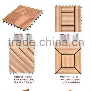Outdoor Interlocking grooved easy install DIY WPC tile