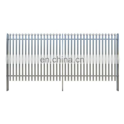 Euro galvanized palisade fence