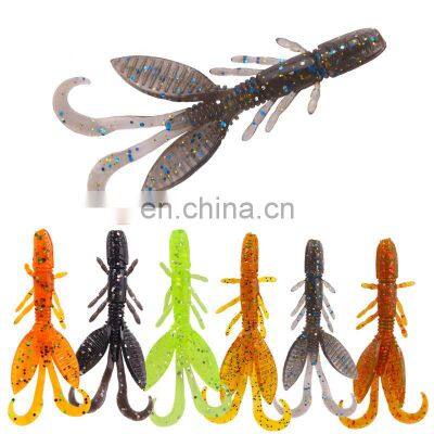 Bag of Crystal Simulation Soft Shrimp 12 Pcs/bagluya Bait Soft Insect Bait Hot Sale 5.5cm/1.4g Squid Lures Pike Lures VIB Lures