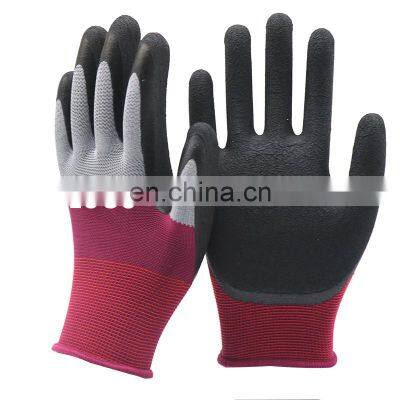 Foam Latex Construction Safety Gloves General Purpose Gloves Latex Coated Knit Work Gloves For Gardening Fabrication