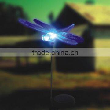 Solar Powered Dragonfly Garden Stake Light with Color Changing LEDs