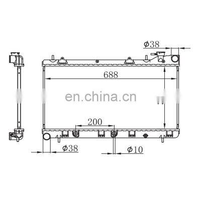 OEM: 45199-FA030 340*688*16/26 AT DPI: 1574 Auto Parts aluminum brazing radiator