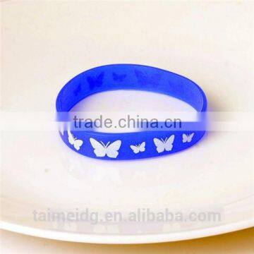 China wholesale glow in the dark silicone band