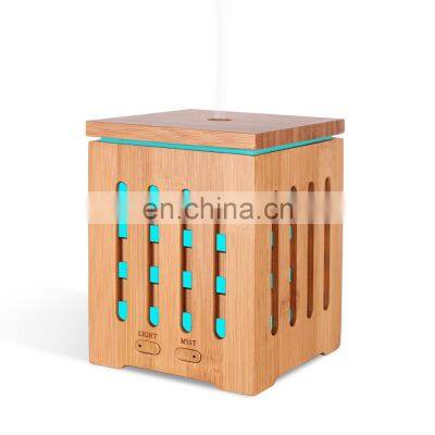 Bamboo Glass Essential Oil Aromatherapy Aroma Ultrasonic Diffuser Ultrasonic Humidifier Tabletop / Portable ROHS Humidistat EMC