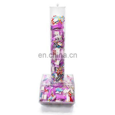Sweets Retail Store Tall Tube Custom Acrylic Candy Dispenser With Boots
