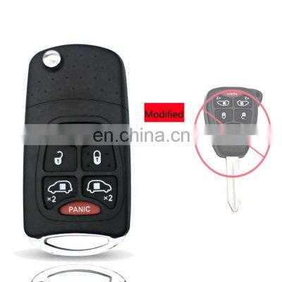 6 Button Remote Car Key Case Shell Cover Flip Fit For Chrysler Dodge Jeep Auto Key
