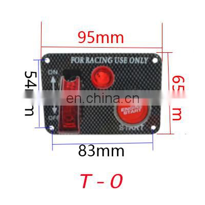 AOSU T0 12V Racing Car Engine Start Push Button LED Toggle 12 Volt Control Marine Switch Panel