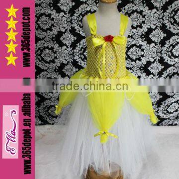 2014 Latest Cute Design Yellow Baby Girls' Dress Dance Tutu Dress For Wholesale