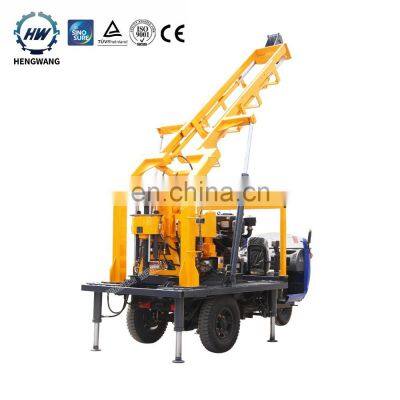 Earth drilling tricycle mounted bore deep well drilling machines/borehole drilling rig equipment price