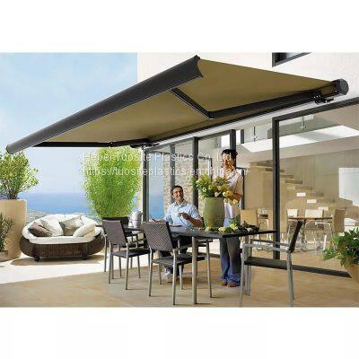 Full Cassette Automatic Retractable Roof aulmnum Awning Arm Manual Retractable Sun Shade Patio Awning