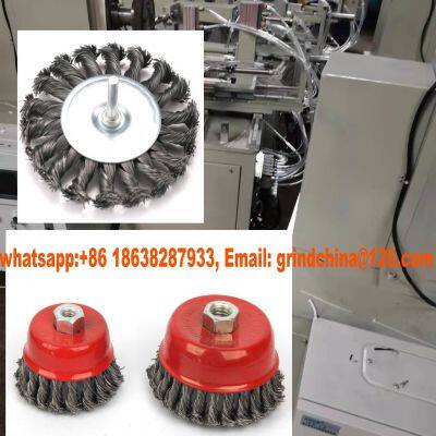 Cup Knotted Angle grinder wire wheel brush Making Machine